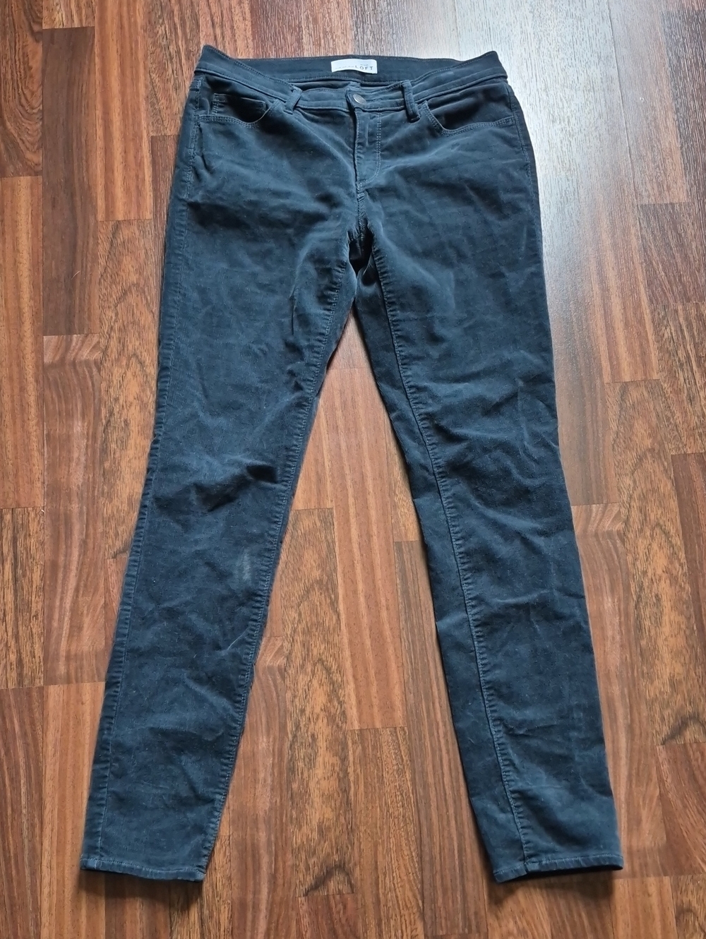 LOFT Charcoal Modern Corduroy Skinny Jeans